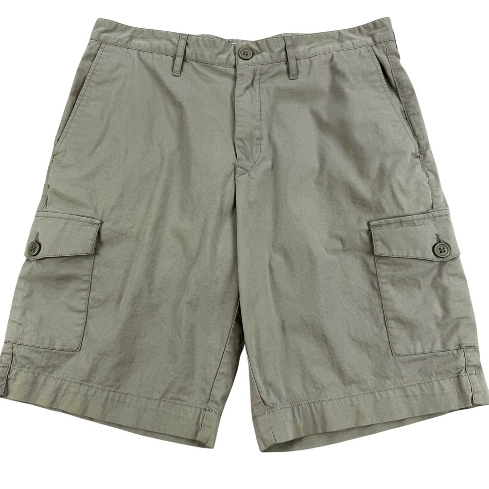 Lacoste Sport Mens Cargo Shorts 33 Green Cotton Twill Casual Outdoor 33x10